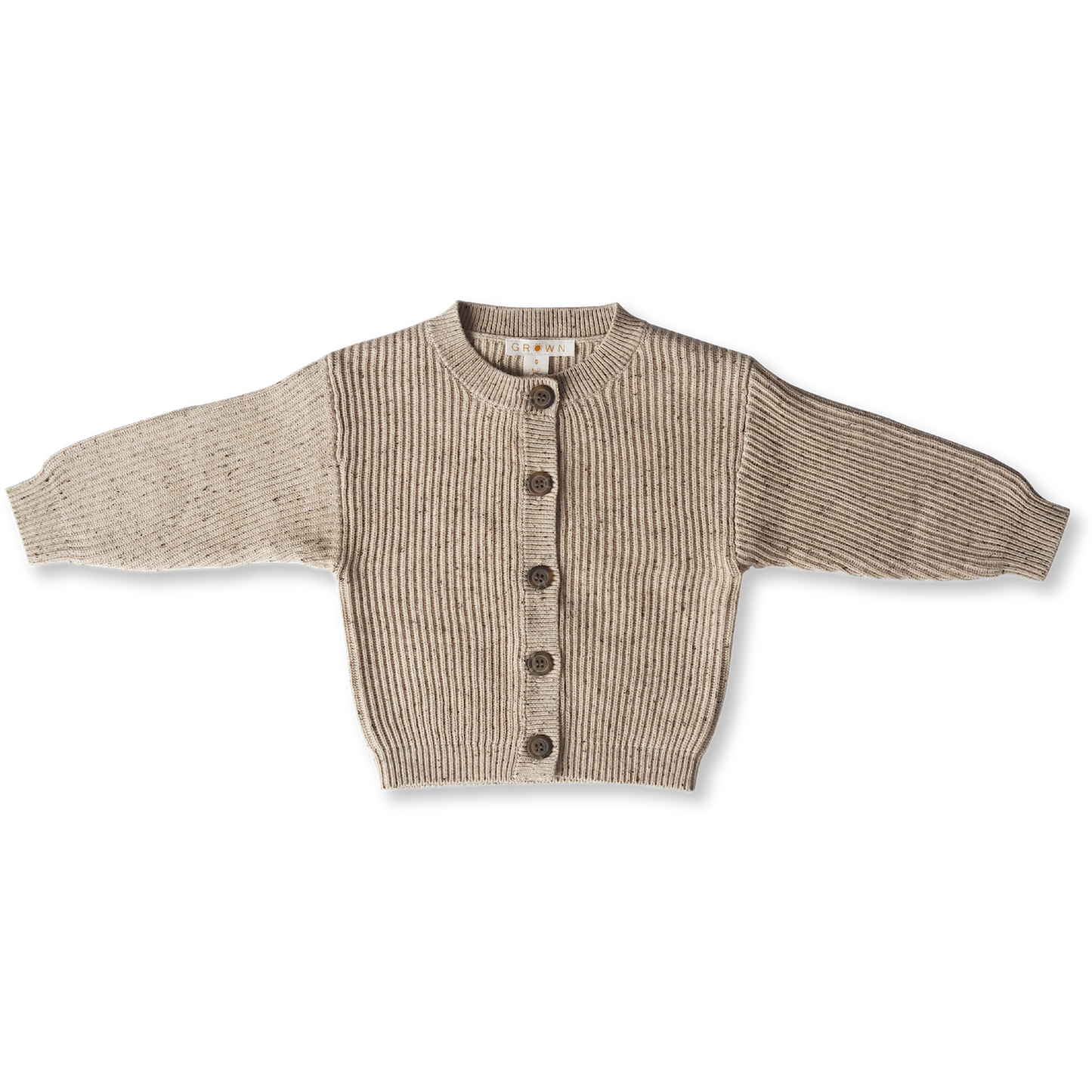 Grown / Chunky Rib Speckle Cardigan