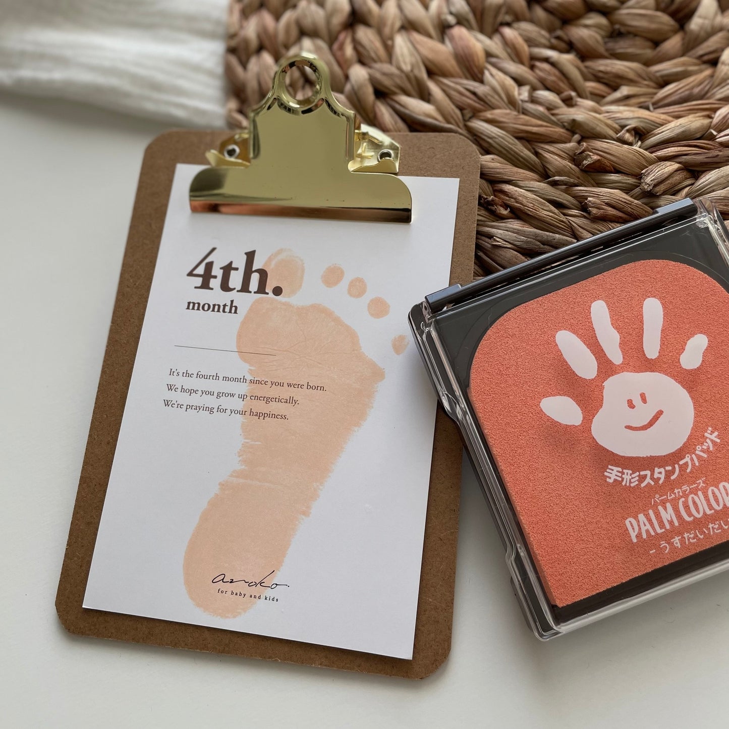 stamp pad (orange) / palm colors