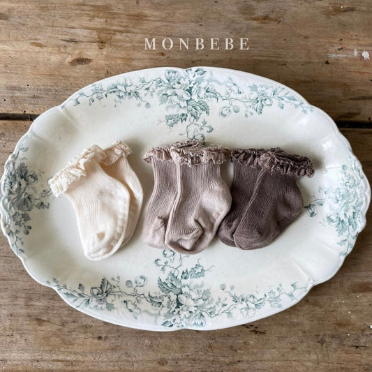 lace anpan socks set / monbebe