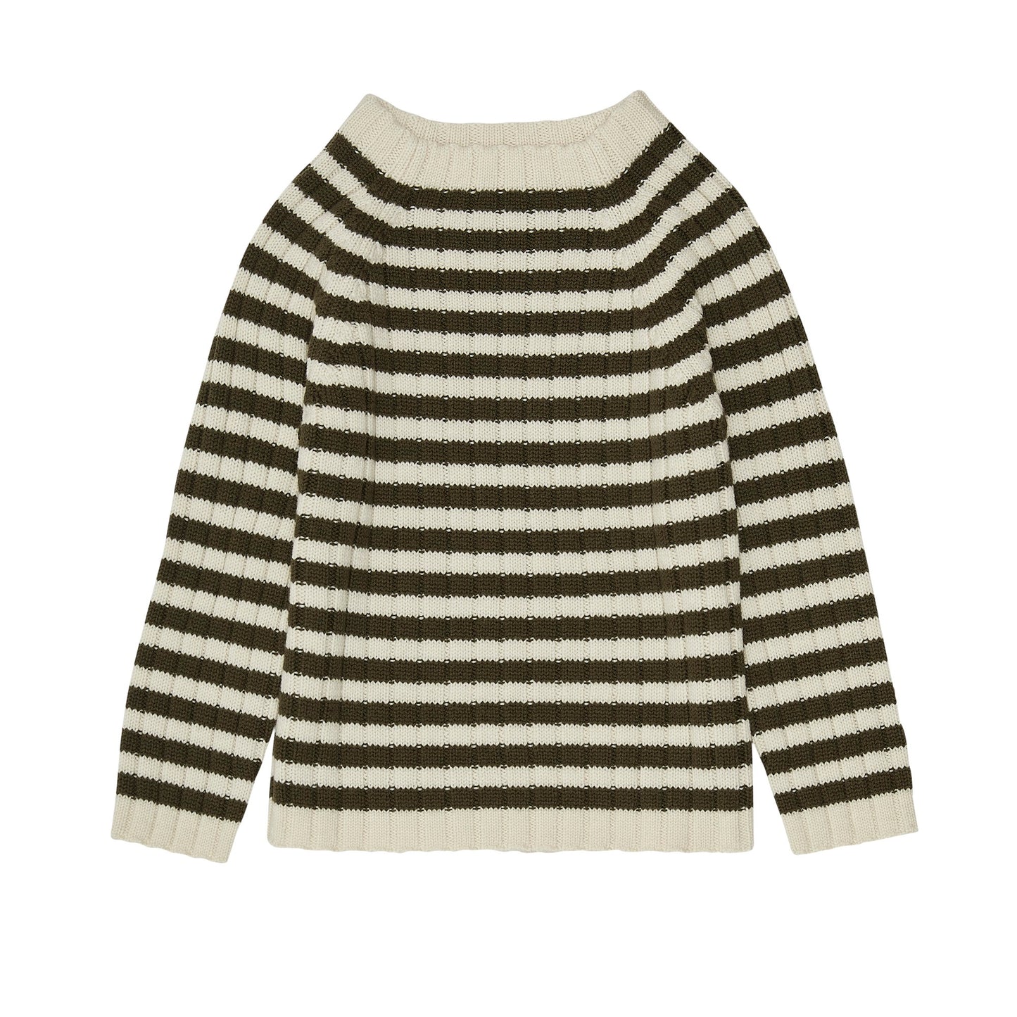 border knit / Ecru&Forest