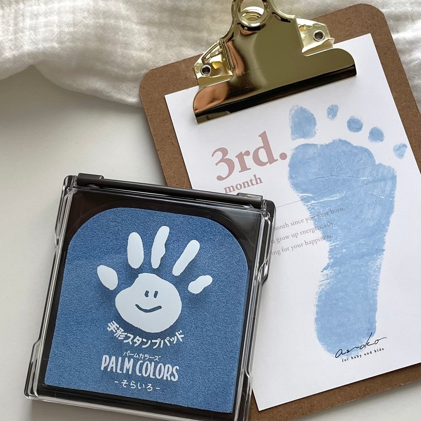 stamp pad (blue) / palm colors