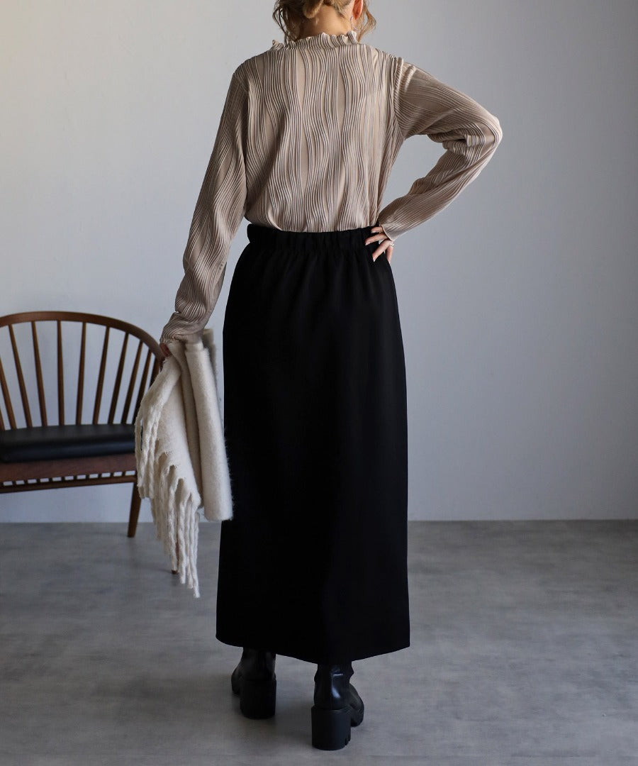wave pleats mellow tops / beige