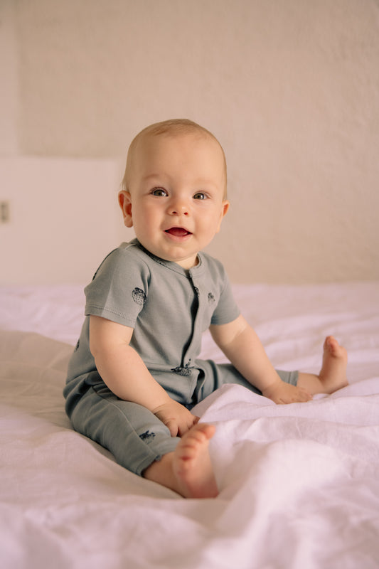 JUMPSUIT LEO / gray blue-puffer fish