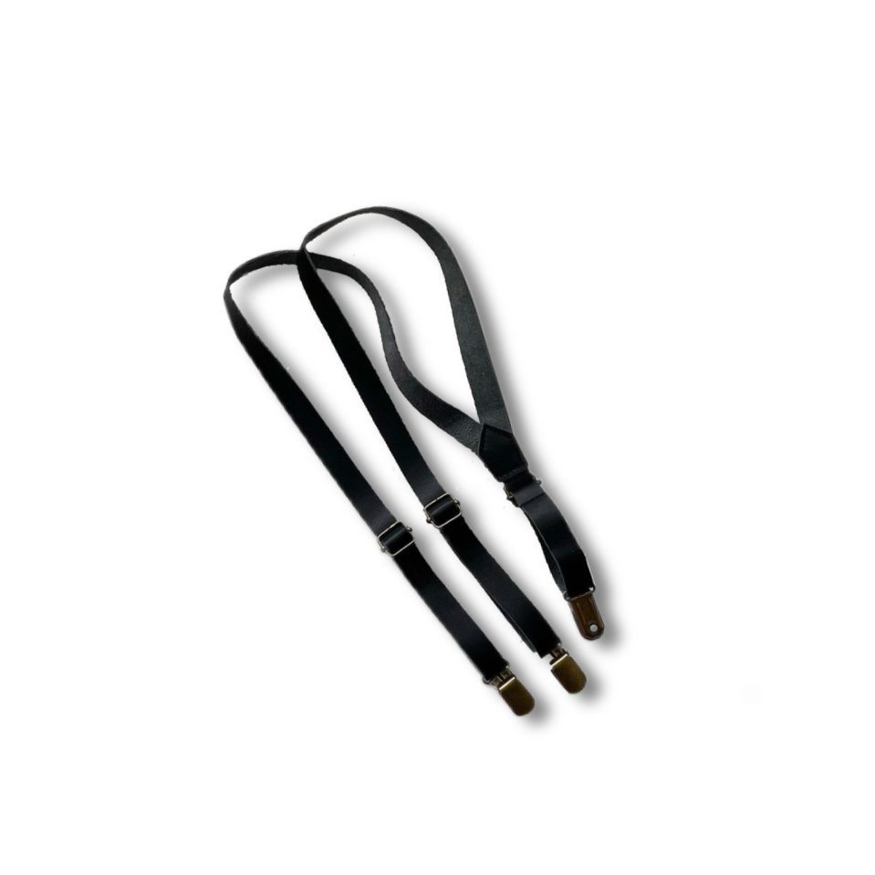 leather suspender / black