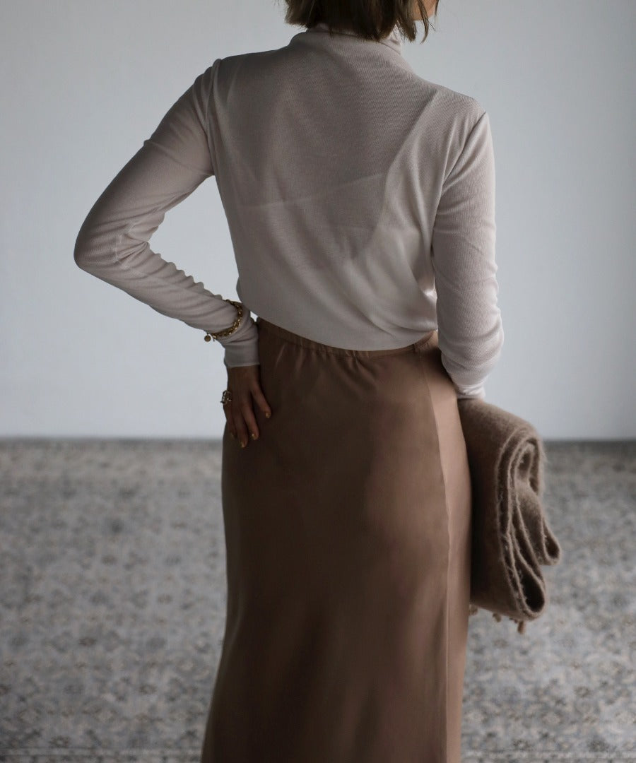 sheer turtle pullover / light gray