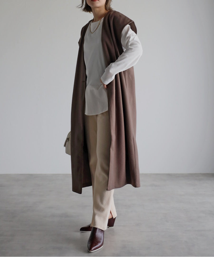 eco wool long vest