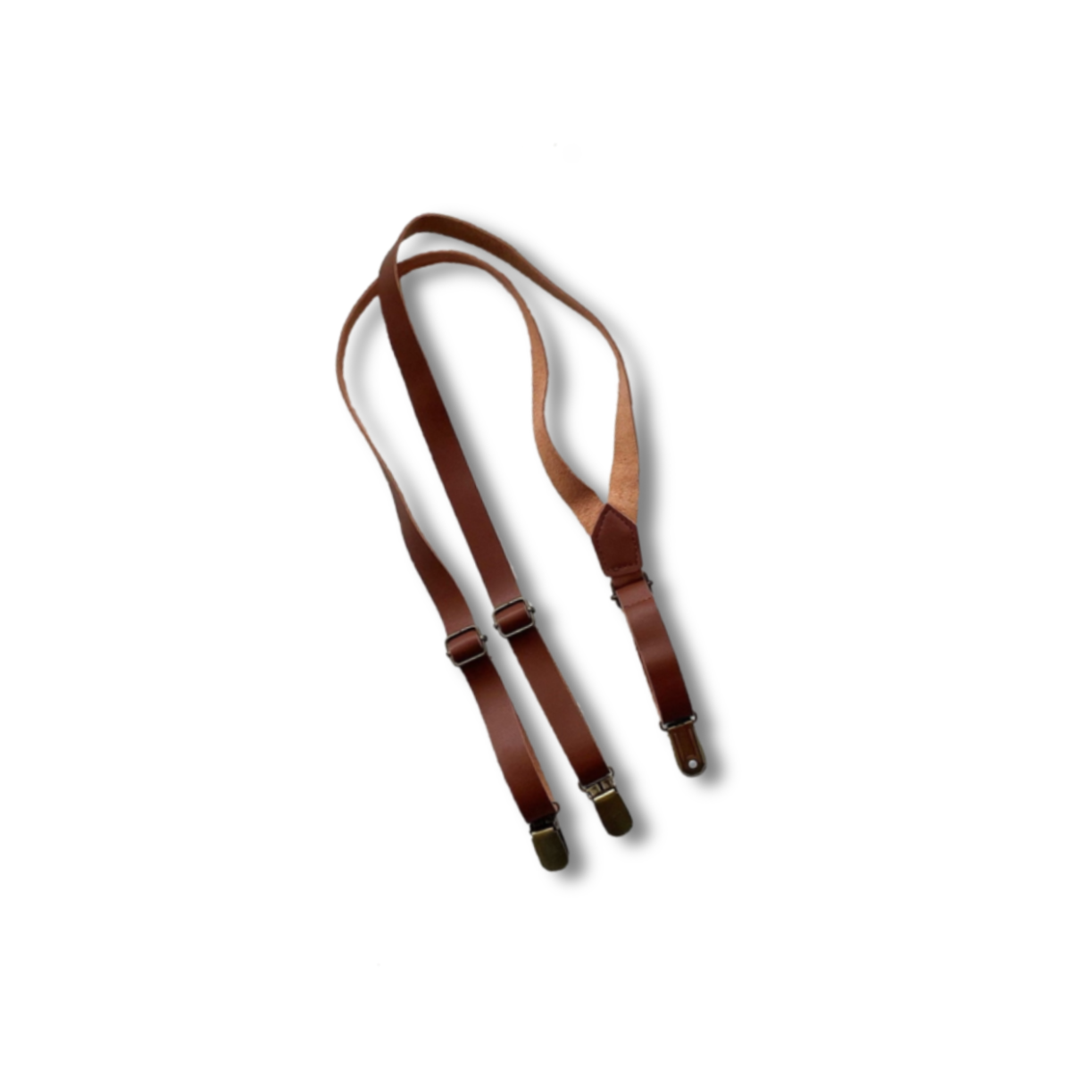 leather suspender / camel