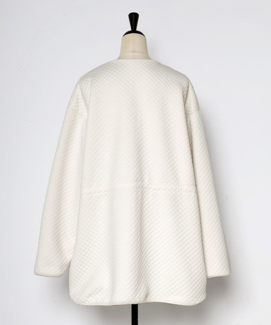 quilting cardigan / ivory