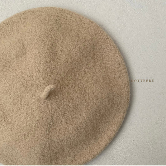 wool beret / oatmeal