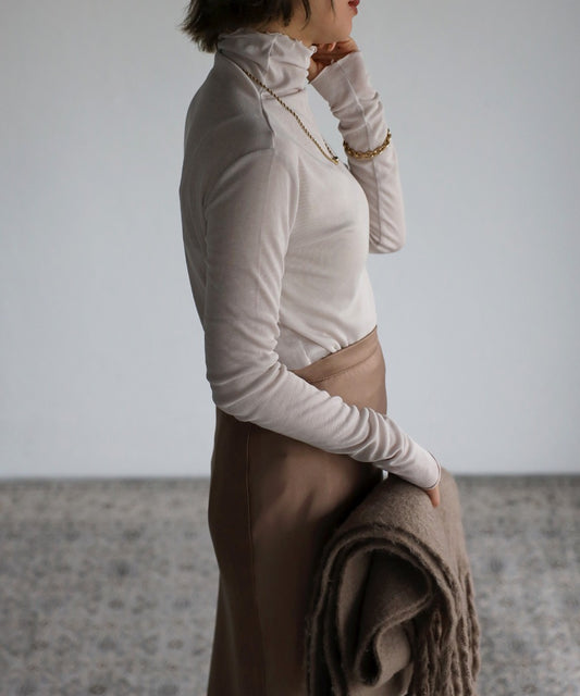 sheer turtle pullover / light gray