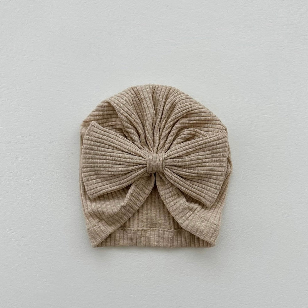 macaron ribbon turban / khaki