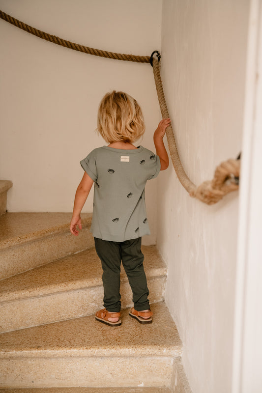 T-SHIRT BAMA / gray blue-puffer fish