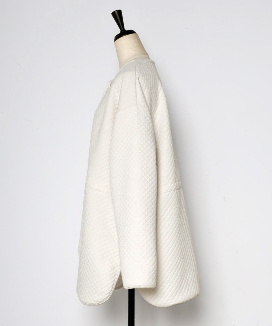 quilting cardigan / ivory