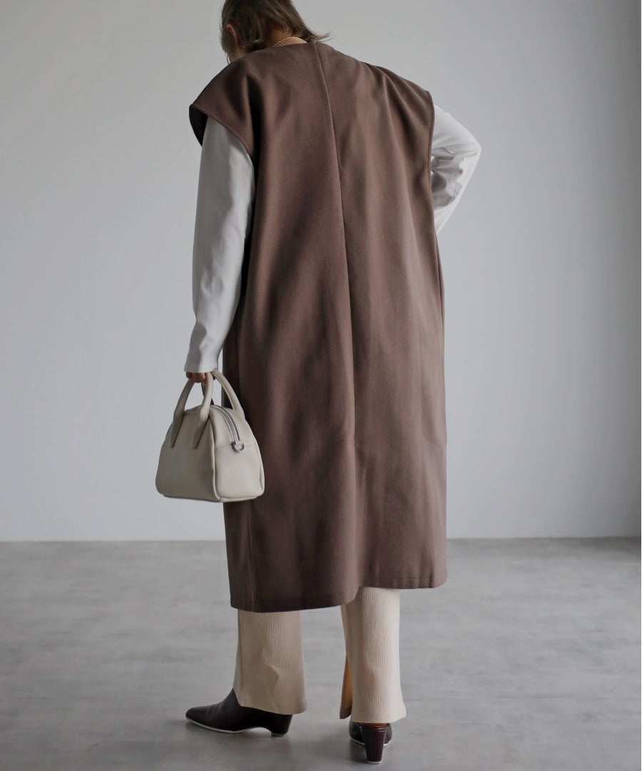 eco wool long vest