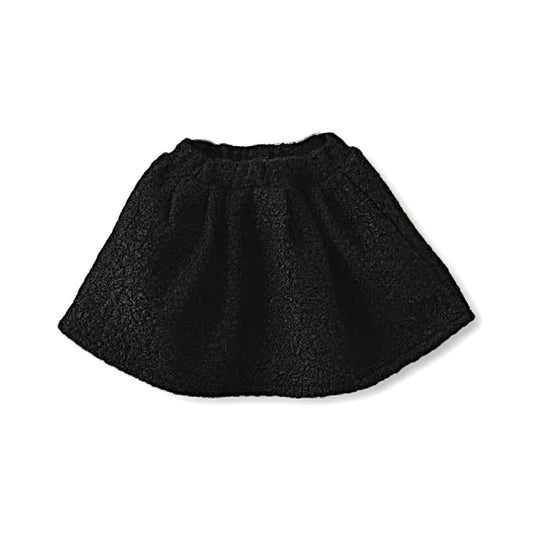 midi pin tuck skirt / black