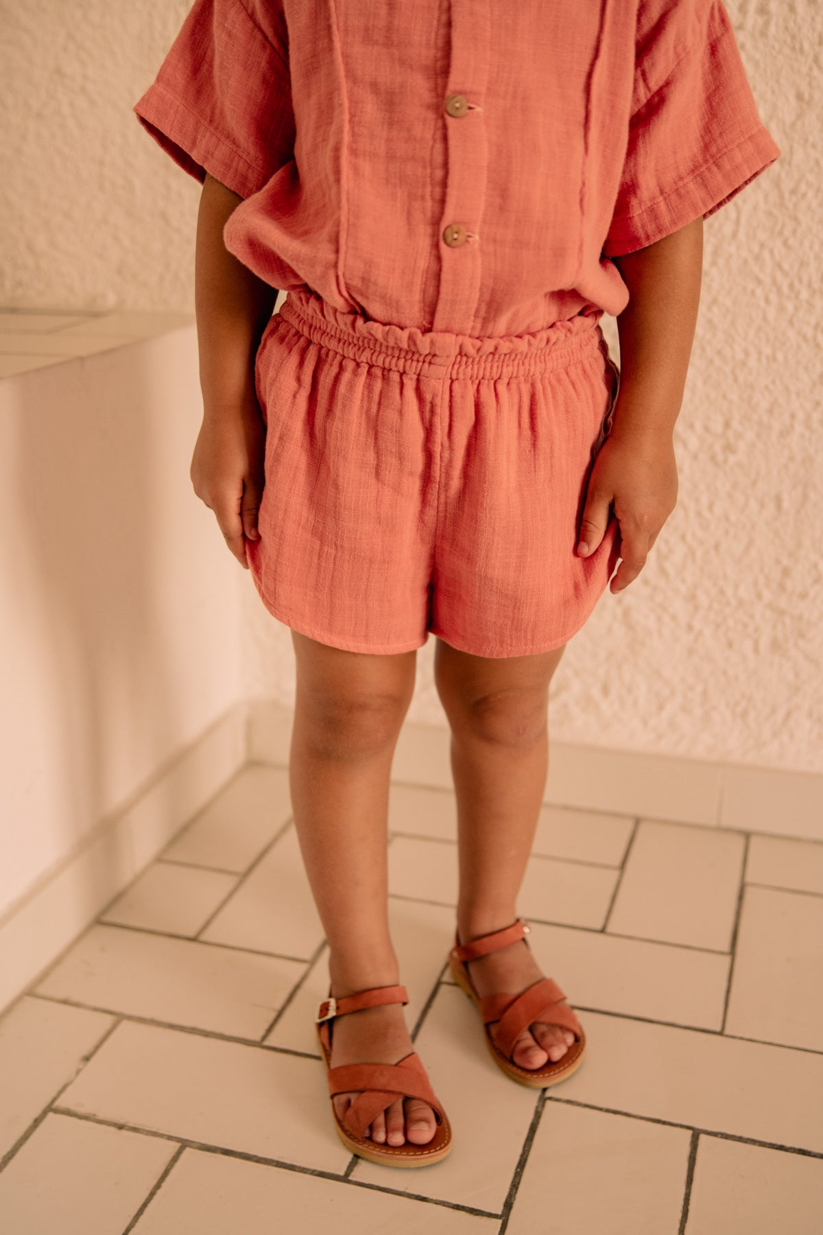 SHORTS GEORGETTE / rose blush