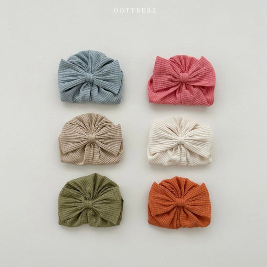 macaron ribbon turban / pumpkin