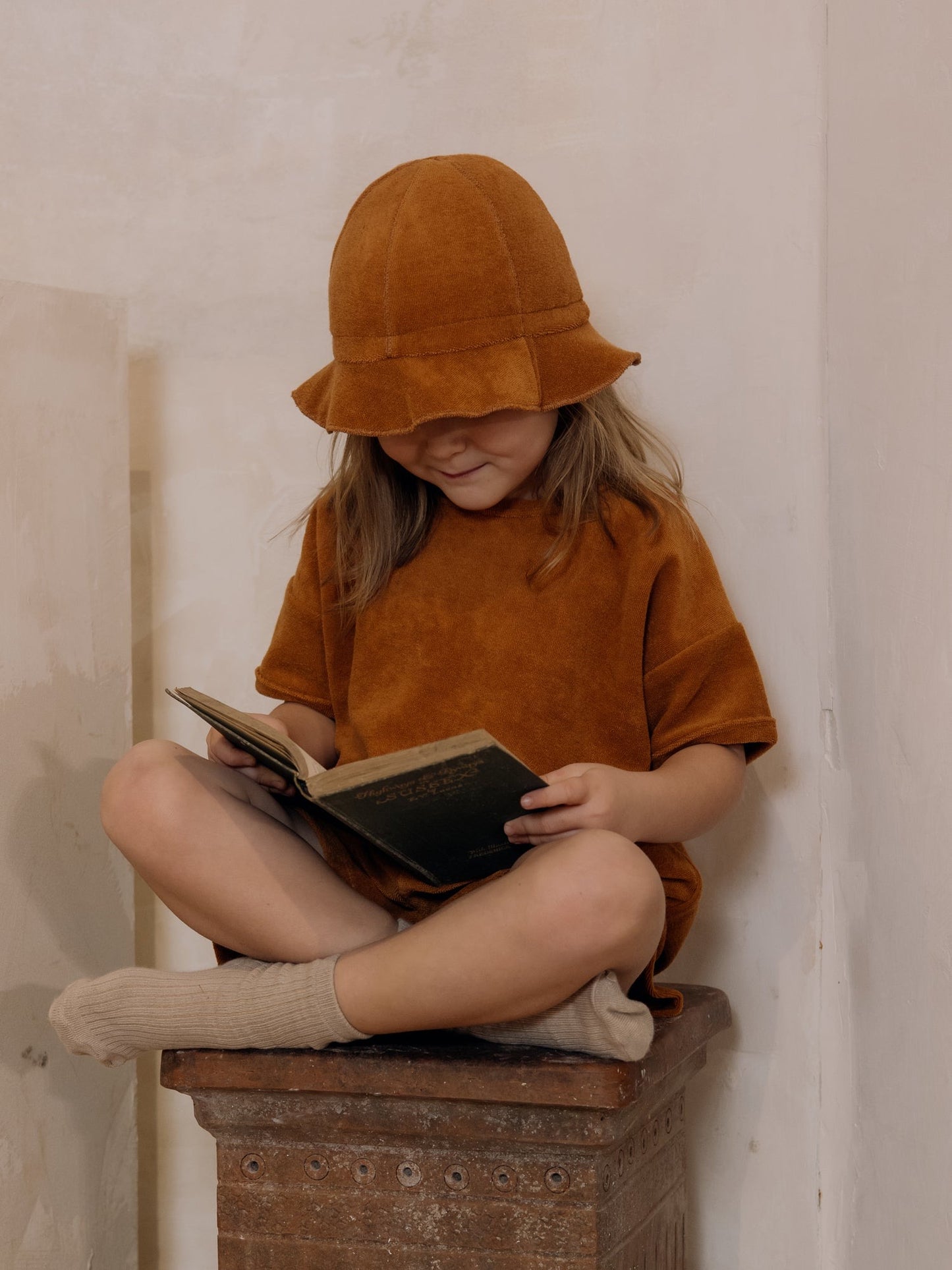 TERRACOTTA TERRY SUN HAT [organic zoo]