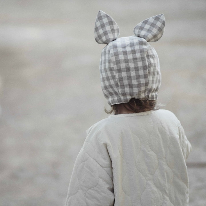 ASH generation] squirrel bonnet (straight) / white gingham