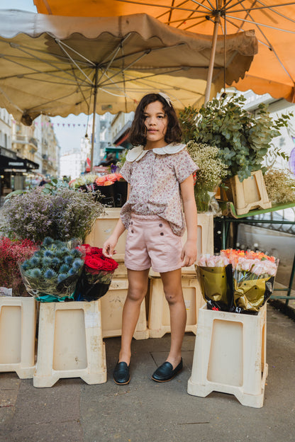Blouse NOLLET - pink flowers [Maison Marelle] (26SS)