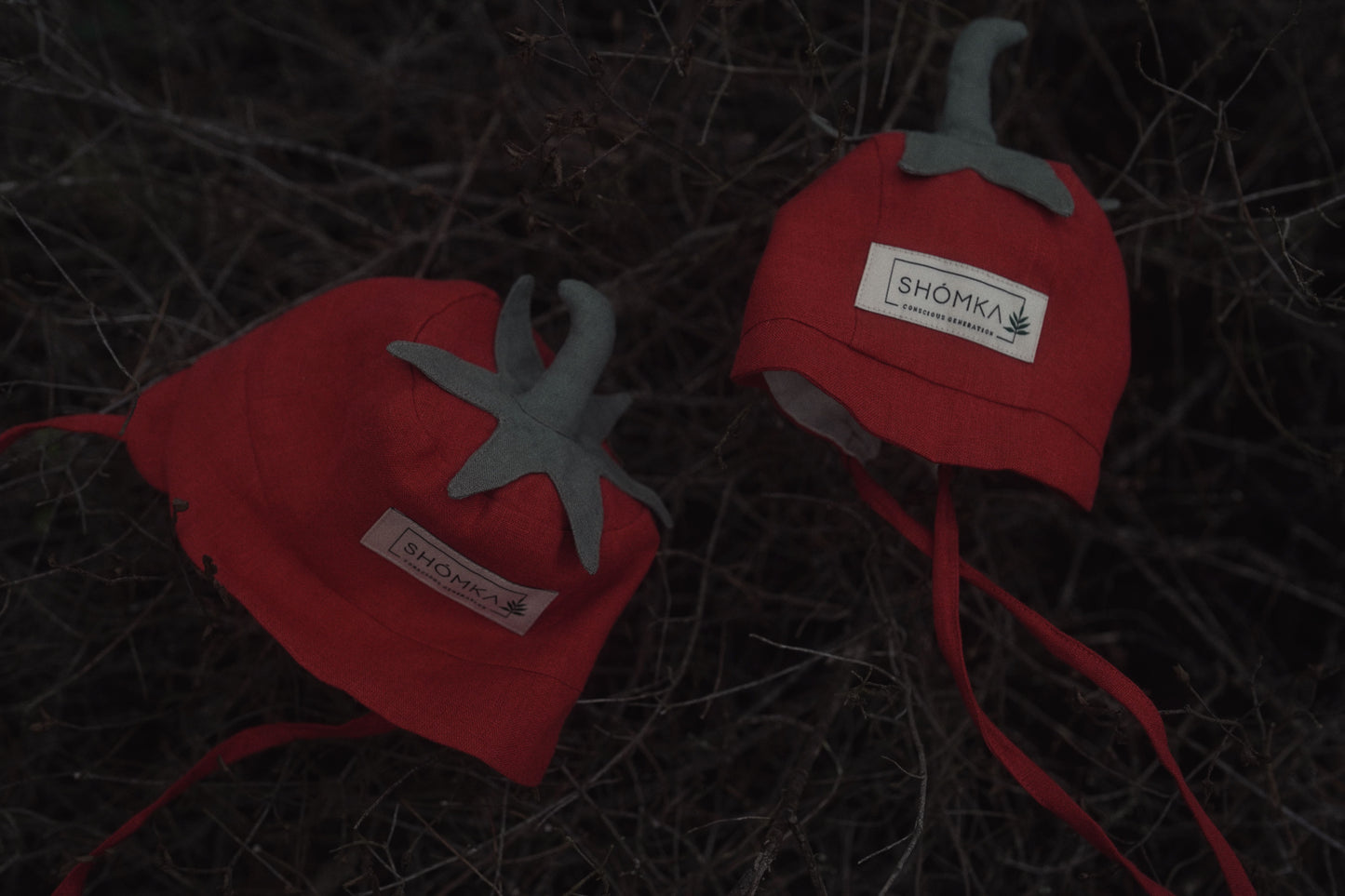 【オーダー会】'TOMATO' LINEN FRUITS BONNET [SHOMKA] 【2026年4月中旬以降順次発送】