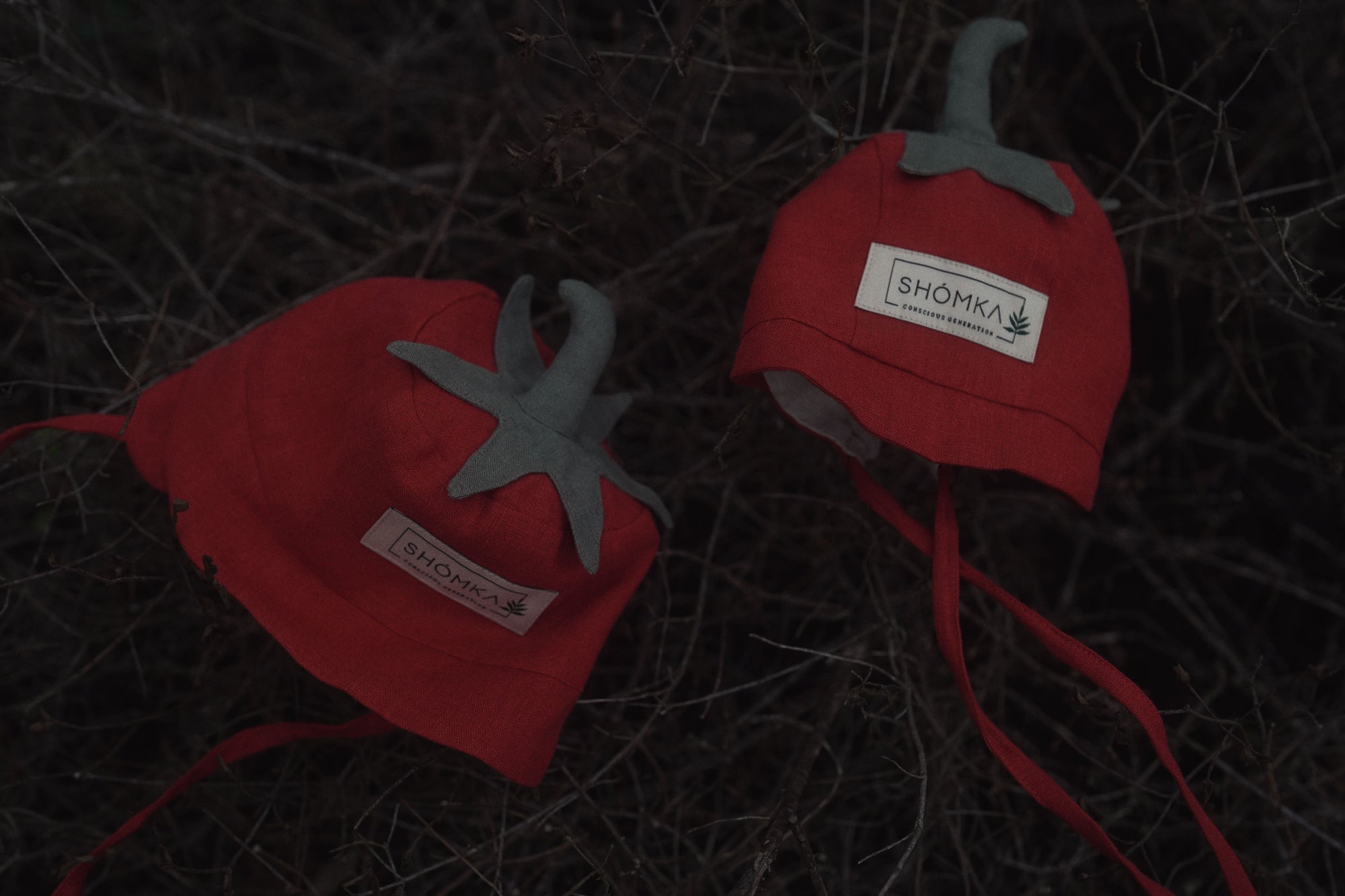 【オーダー会】'TOMATO' LINEN FRUITS BONNET [SHOMKA] 【2026年5月下旬以降順次発送】