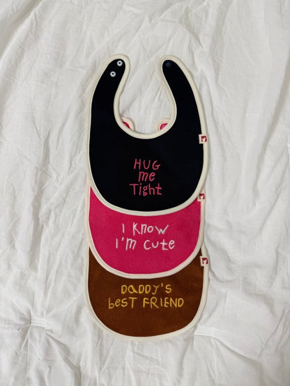 Lettering Bib - Deep navy [mwahmwah]【2026年7月下旬以降順次発送】