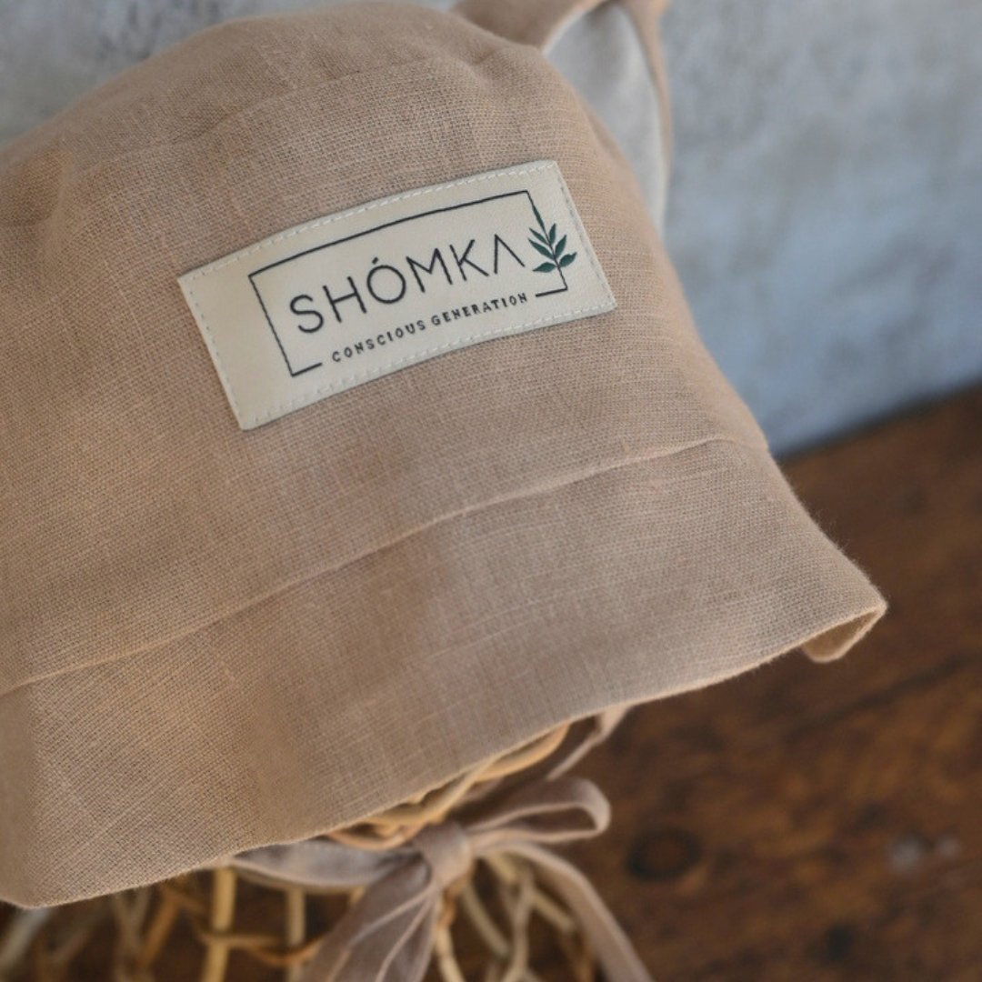 Lynx Linen Hat (Straight/Neutral) - Cappuccino [SHOMKA]