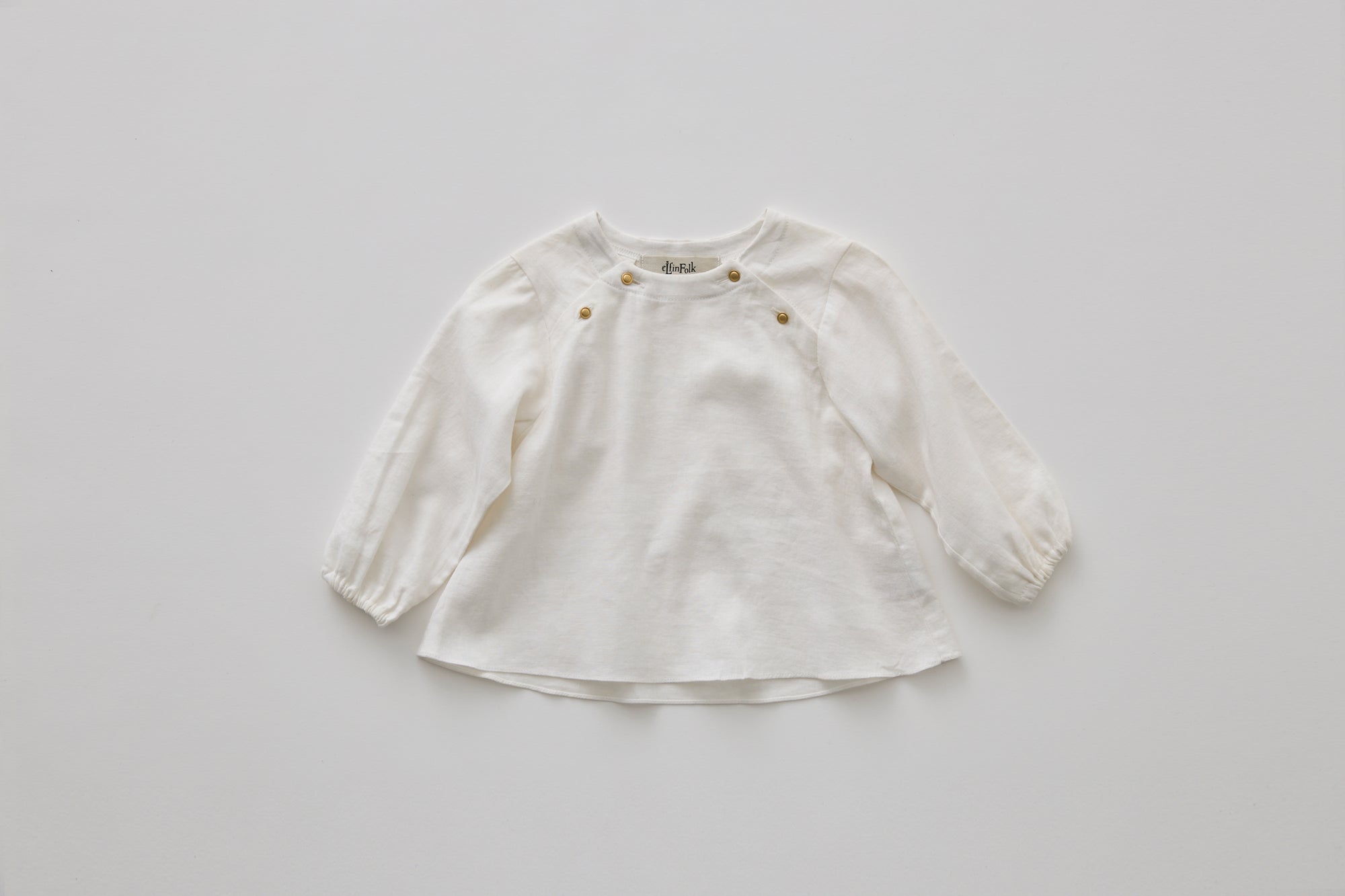 Baby Blouse - White [eLfinFolk ] (25AW•Drop1)