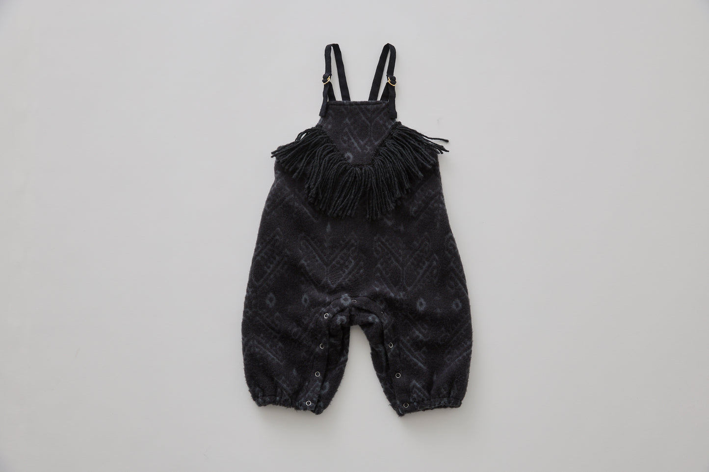Snow Jacquard Rompers - Black [eLfinFolk / エルフィンフォルク] (25AW•Drop2)【2025年9月中旬以降発送予定】