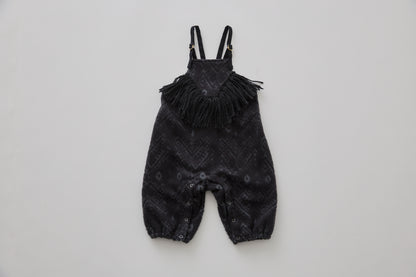 Snow Jacquard Rompers - Black [eLfinFolk / エルフィンフォルク] (25AW•Drop2)【2025年9月中旬以降発送予定】