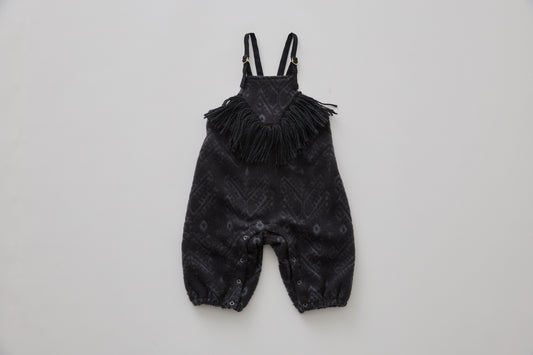 Snow Jacquard Rompers - Black [eLfinFolk / エルフィンフォルク] (25AW•Drop2)【2025年9月中旬以降発送予定】