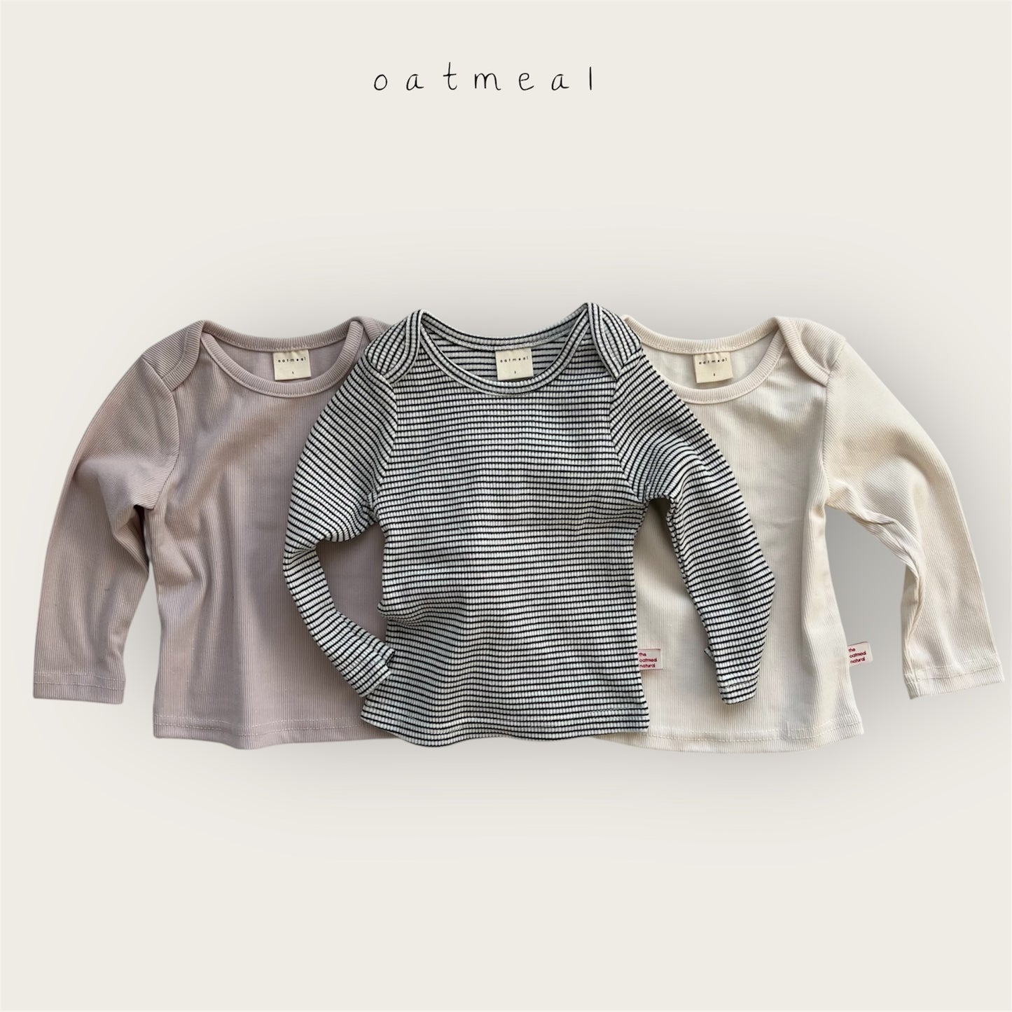 【予約商品】bebe-bella round tee [Oatmeal] (26SS)【2026年3月中旬以降順次発送】