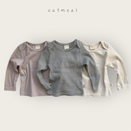【予約商品】bebe-bella round tee [Oatmeal] (26SS)【2026年3月中旬以降順次発送】