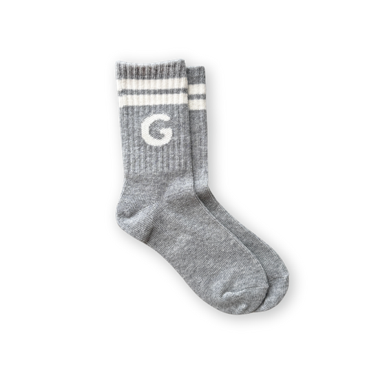 Stripe Logo Socks - Grey Marl [GROWN] (25SS)