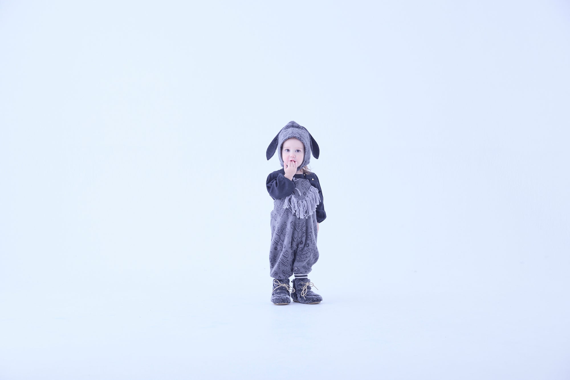Snow Jacquard Rompers - Gray [eLfinFolk ] (25AW•Drop2)