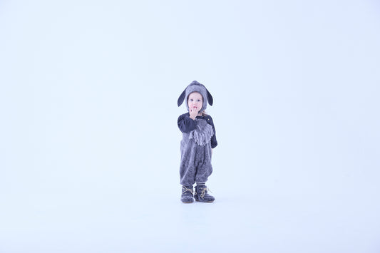 Snow Jacquard Rompers - Gray [eLfinFolk / エルフィンフォルク] (25AW•Drop2)【2025年9月中旬以降発送予定】