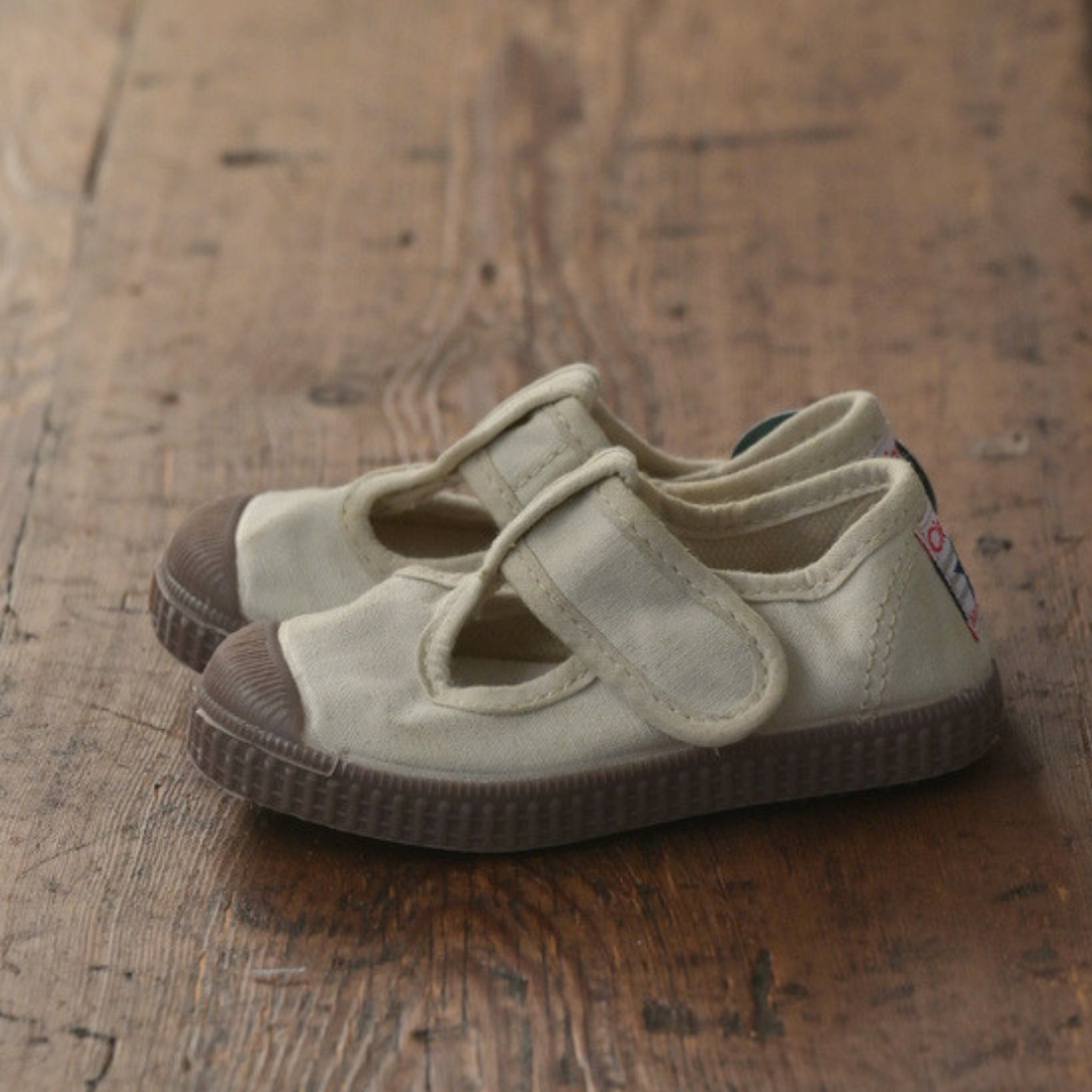 T-Strap Shoes - Sand (Dyed) Brown-sole [cienta]