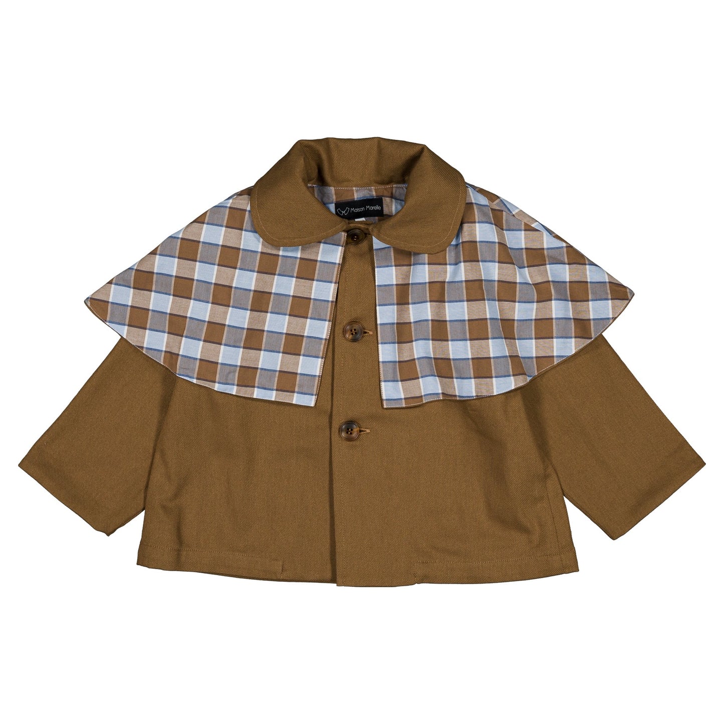 Jacket AMOVIBLE cape SHERLOCK- HONEY BROWN [Maison Marelle](25SS DROP2)