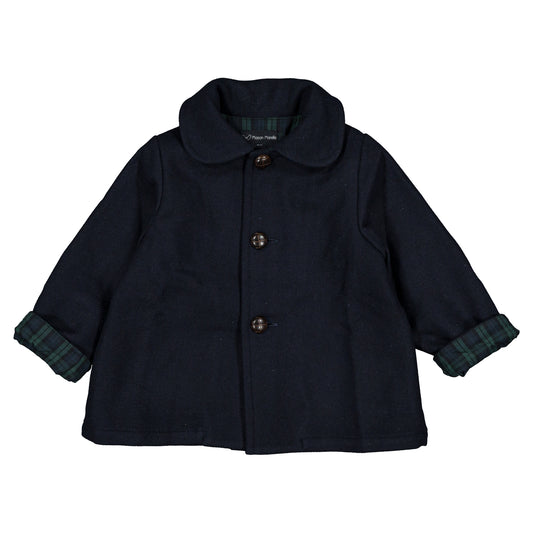 Coat VERNEUIL - blue mostly wool [Maison Marelle](25AW Drop1)