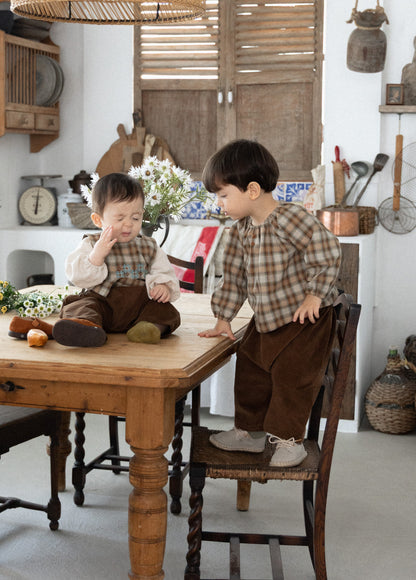 Forest Check Blouse [Doucement] (25AW)【2025年10月下旬以降お届け予定】