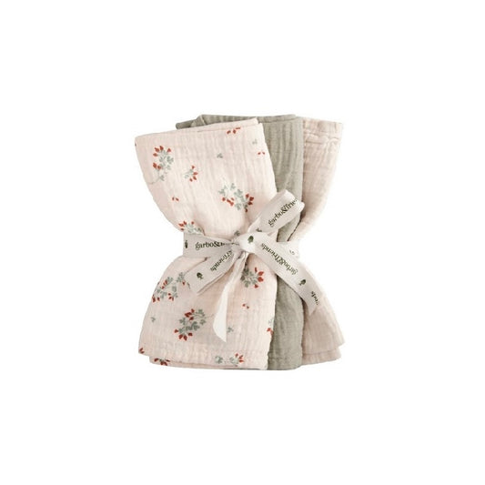 [garbo&friends] Clover Burp Cloths / 3 pcs set
