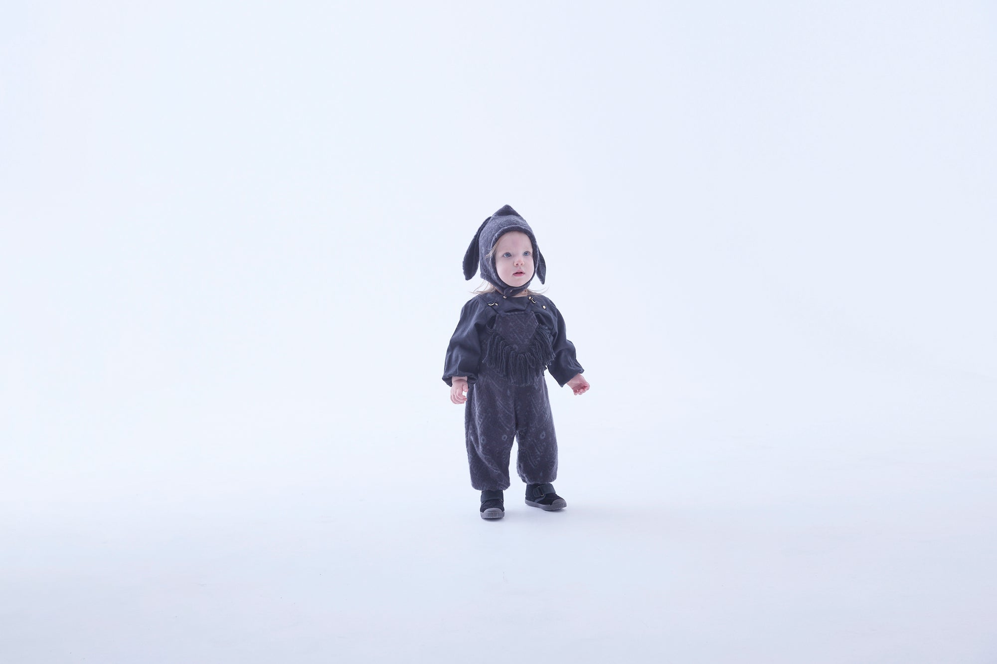 Snow Jacquard Rompers - Black [eLfinFolk ] (25AW•Drop2)