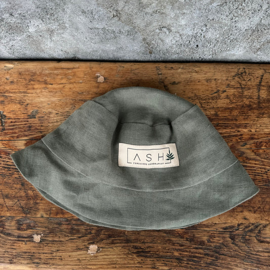 SUN HAT / basil (no ear / straight) [ASH GENERATION]