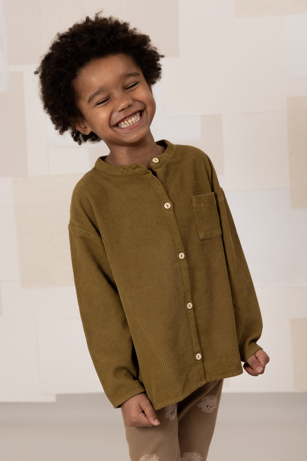 JIM SHIRT - GREEN NUTRIA [STUDIO BOHEME] (25AW)
