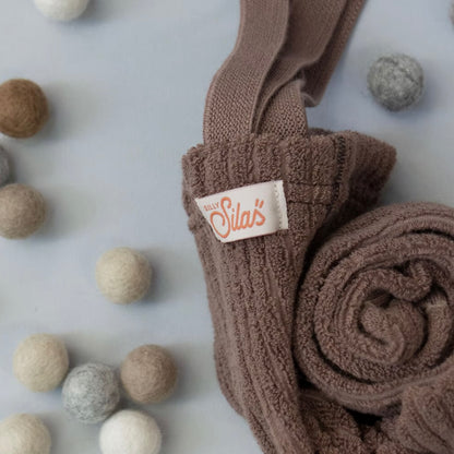 Granny Teddy Footed Tights With Braces - Granola [SILLY Silas]