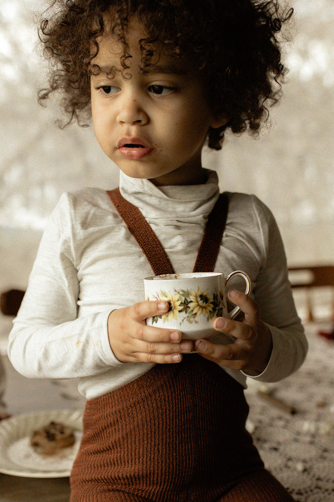 Retro Ribbed Footed Tights - Spicy Chai [SILLY Silas]