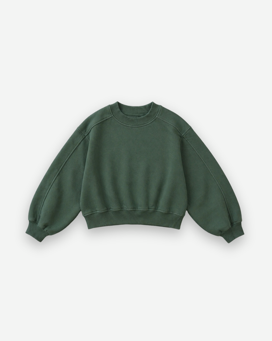 Organic French terry top - Grass Green [EARTH THE ARCHIVE] (26AW)