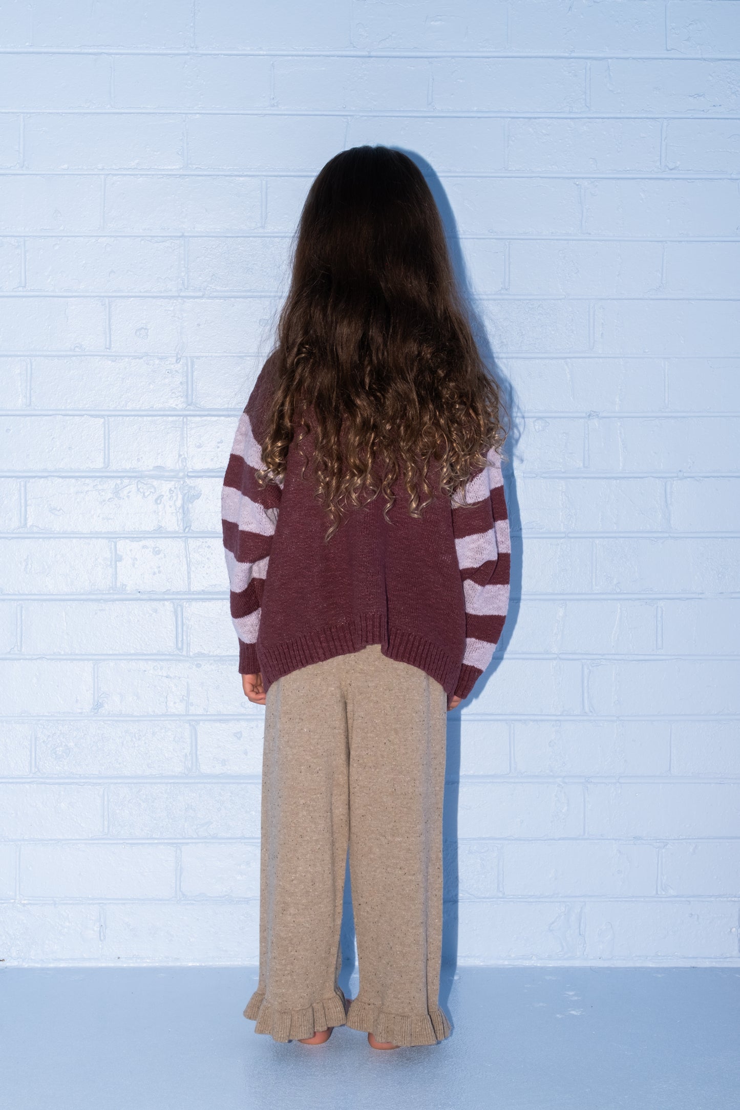 Organic Frill Knit Flares - Oatmilk [GROWN] (26AW) drop2