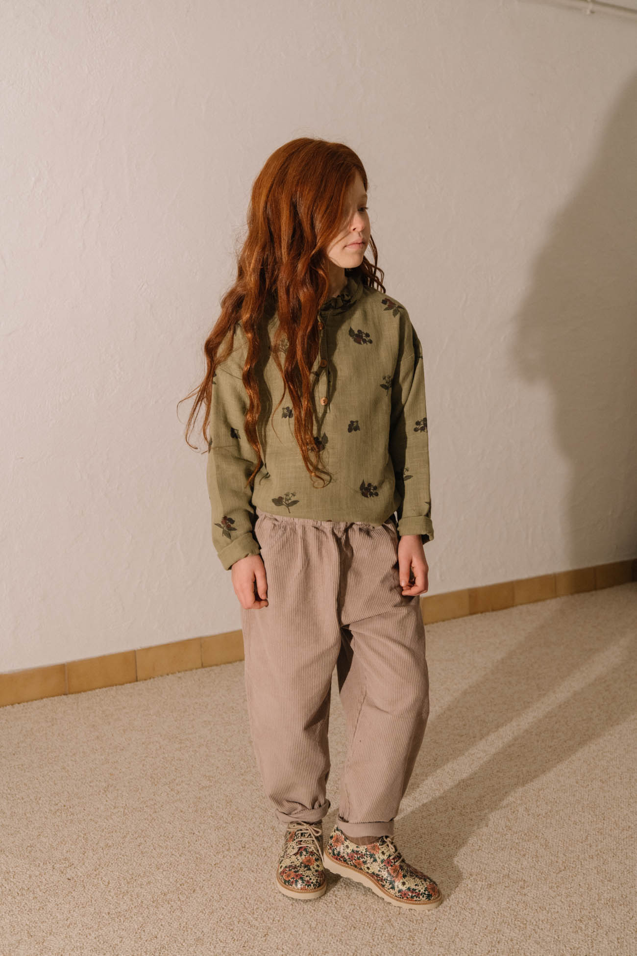 OLYMPE BLOUSE - GREEN ALOE / BLACKBERRIES [STUDIO BOHEME] (25AW)